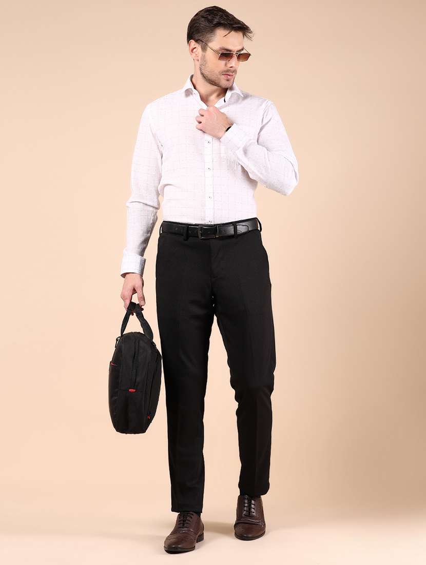 men checkered long sleeve regular fit formal shirt - 21874095 - Standard Image - 4