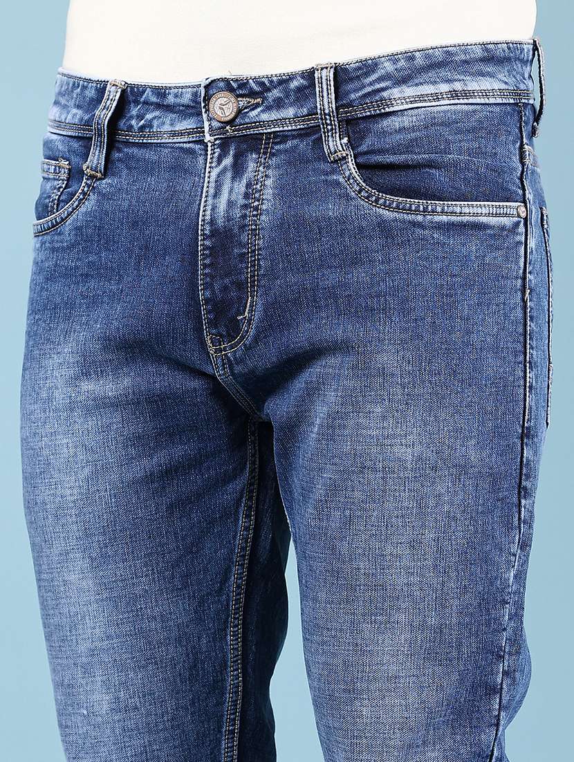 men washed mid rise full length jeans - 21874119 - Standard Image - 4