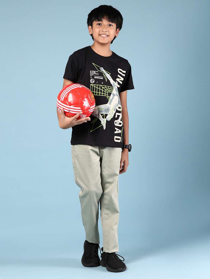 boys solid mid rise straight fit jeans - 21874147 -  Standard Image - 4