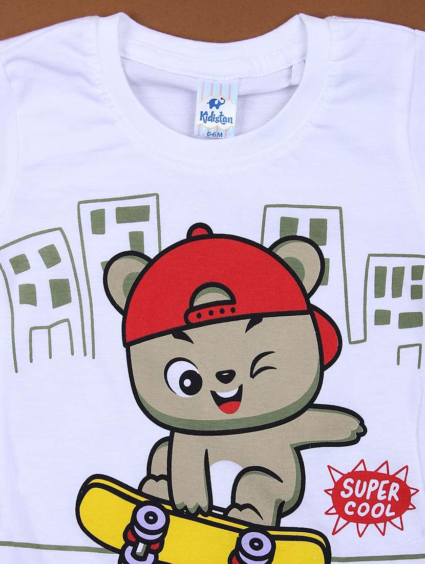 kids pack of 3 printed round neck t-shirt - 21874153 - Standard Image - 4