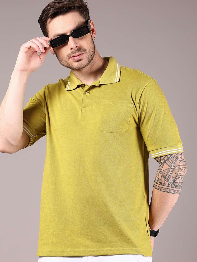 green cotton plain tshirt - 21874159 -  Standard Image - 1