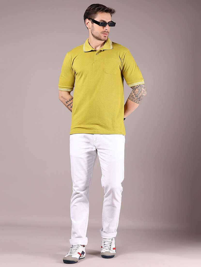 green cotton plain tshirt - 21874159 -  Standard Image - 4