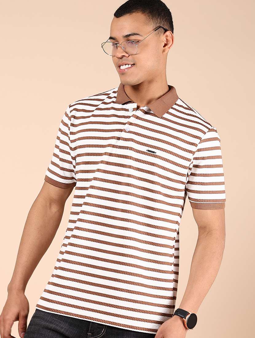 brown cotton all over print tshirt - 21874160 -  Standard Image - 1