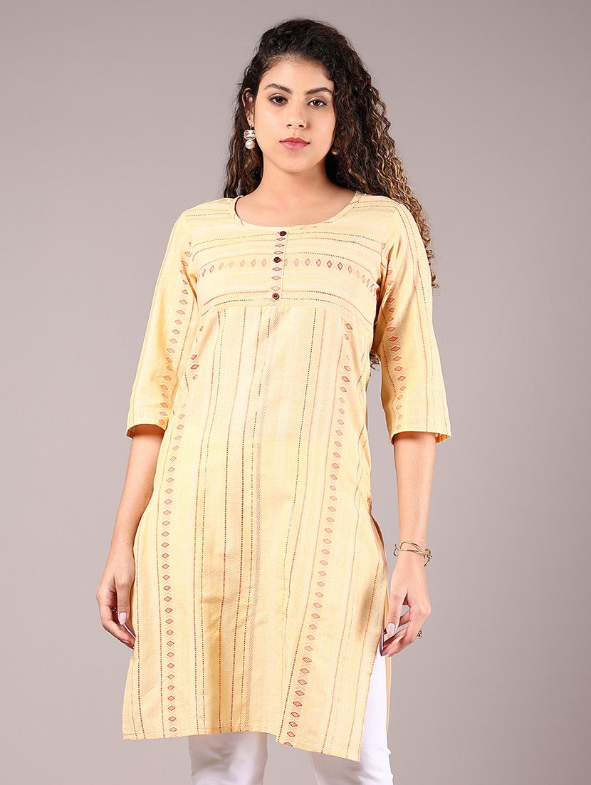 women three quarter sleeve straight kurta - 21874205 - Zoom Image - 0