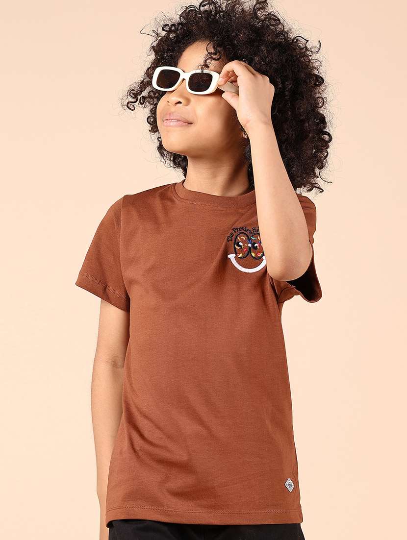 boys front & back print short sleeve t-shirt