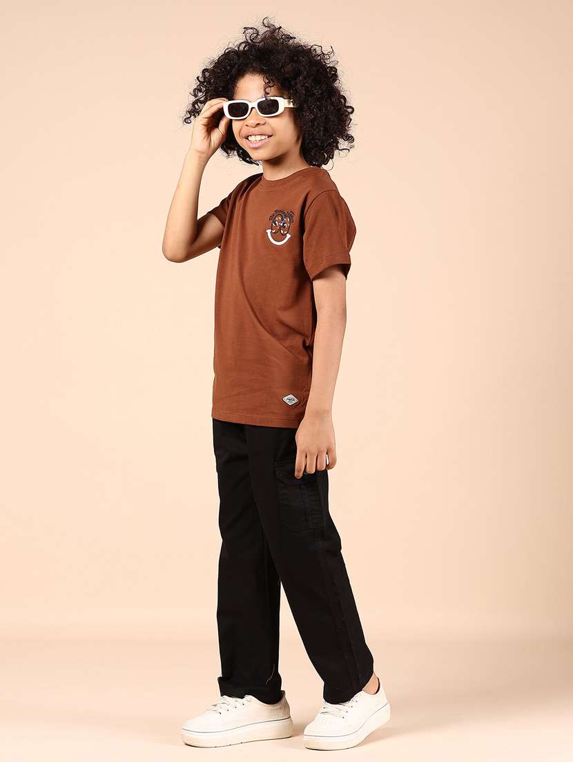 boys front & back print short sleeve t-shirt - 21874255 - Standard Image - 4