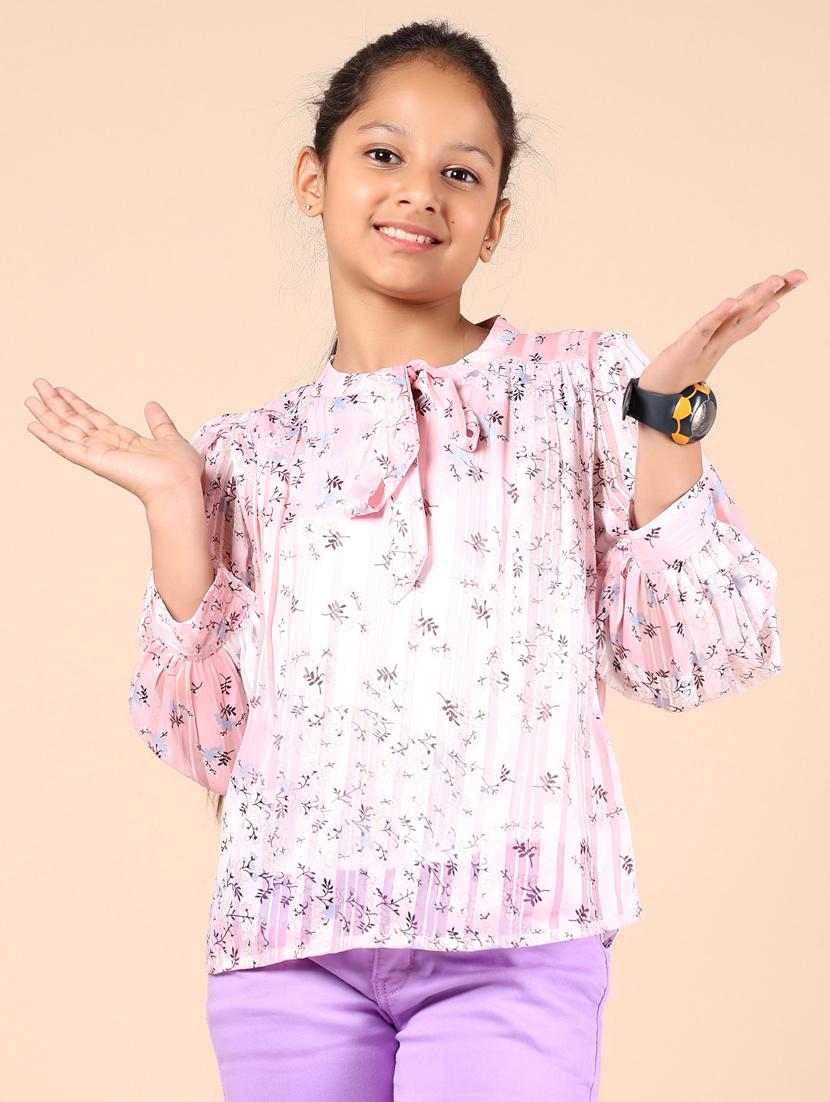 girls floral printed long sleeve top - 21874259 -  Standard Image - 1