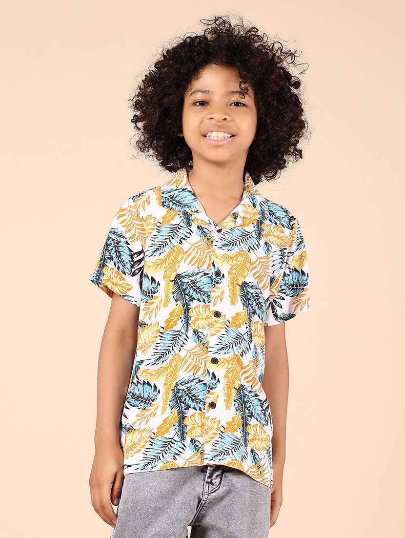 boys printed short sleeve regular fit shirt - 21874281 -  Standard Image - 1