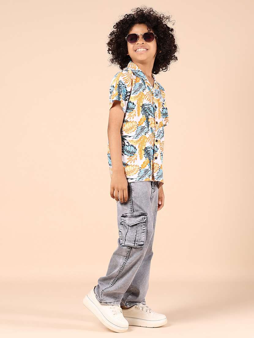 boys printed short sleeve regular fit shirt - 21874281 - Standard Image - 4