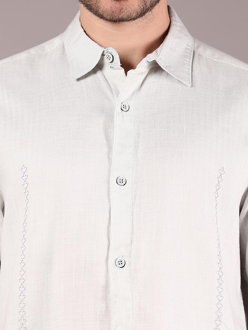 men solid collared short sleeve shirt - 21874289 - Standard Image - 4
