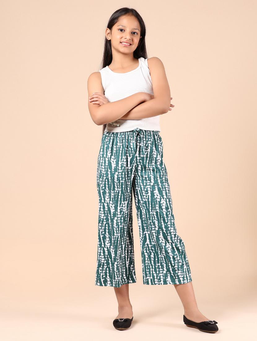 girls printed mid rise culottes - 21874290 - Standard Image - 4