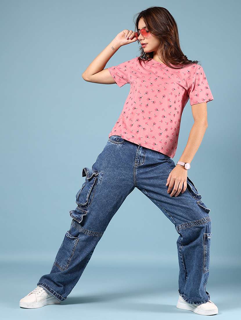 women printed short sleeve regular fit t-shirt - 21874313 -  Standard Image - 4