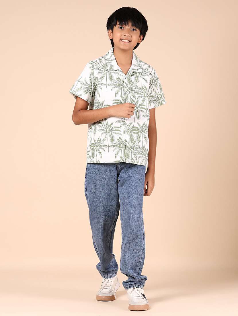 boys tropical printed short sleeve casual shirt - 21874382 -  Standard Image - 4