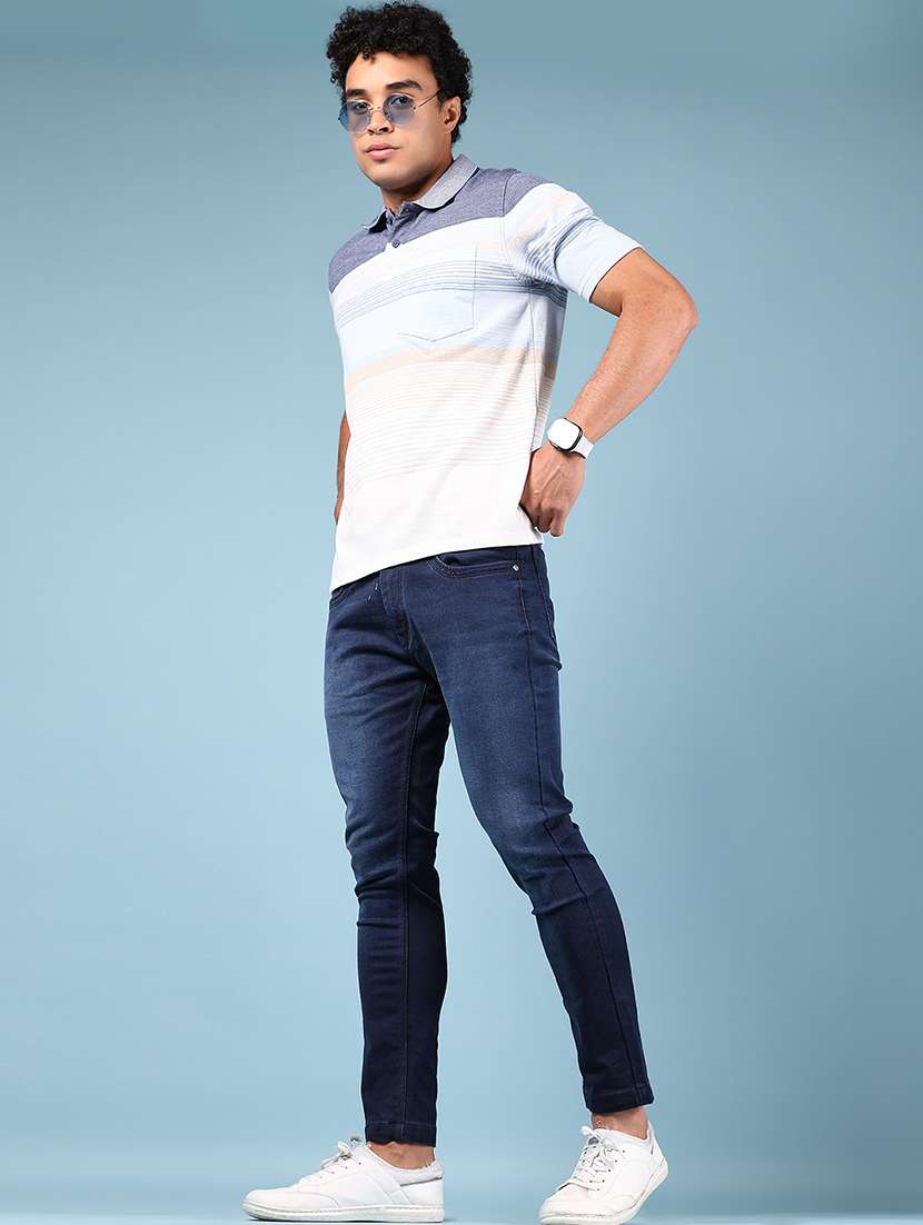 men striped short sleeve regular fit polo t-shirt - 21874383 -  Standard Image - 4