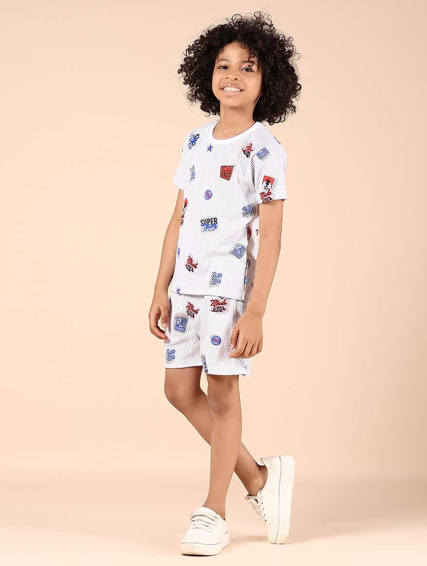 boys printed short sleeves co-ord set - 21874387 -  Standard Image - 6