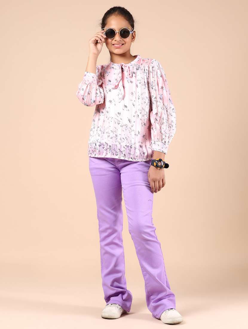 girls solid mid rise bootcut jeans - 21874390 -  Standard Image - 4