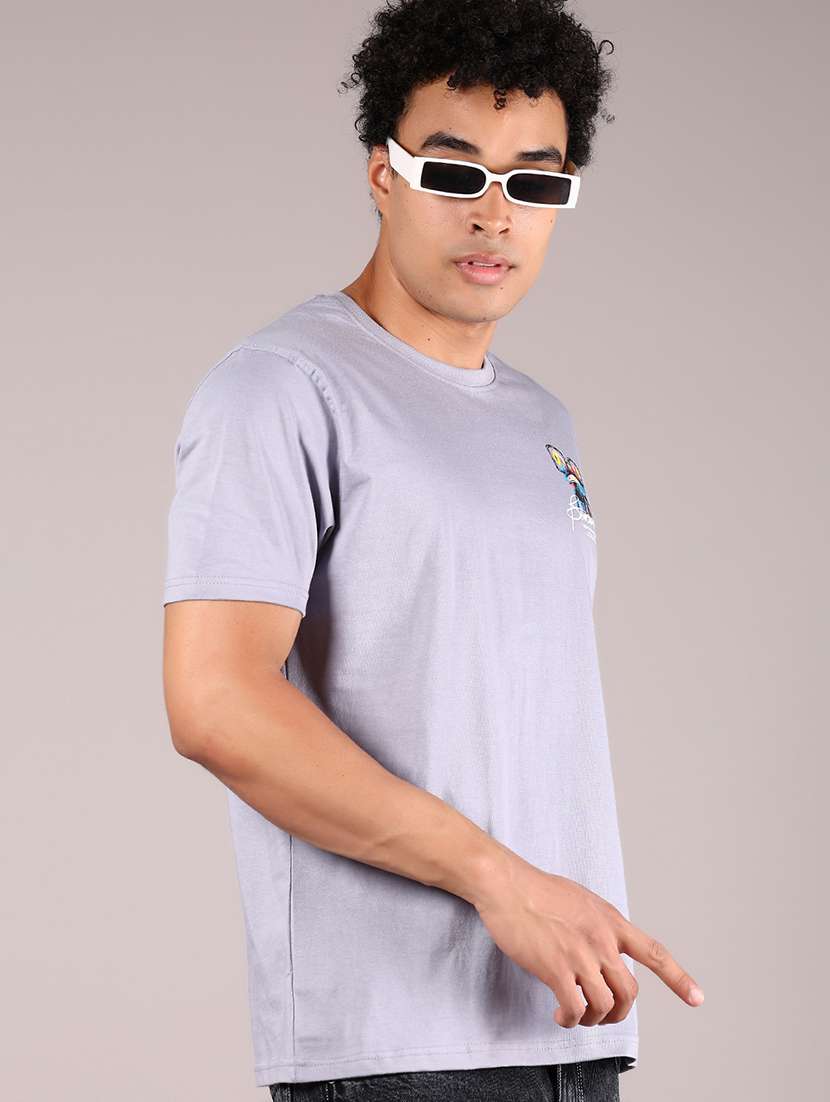 men front & back print round neck regular fit t-shirt - 21874412 - Standard Image - 1
