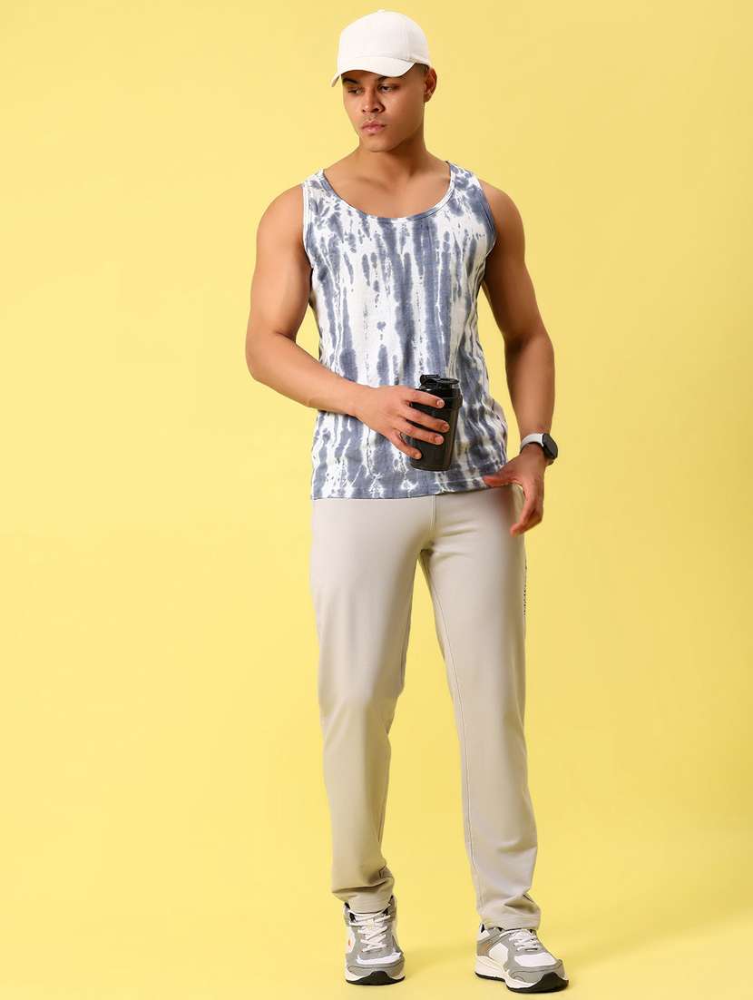 men solid sleeveless loose fit t-shirt - 21874443 - Standard Image - 4