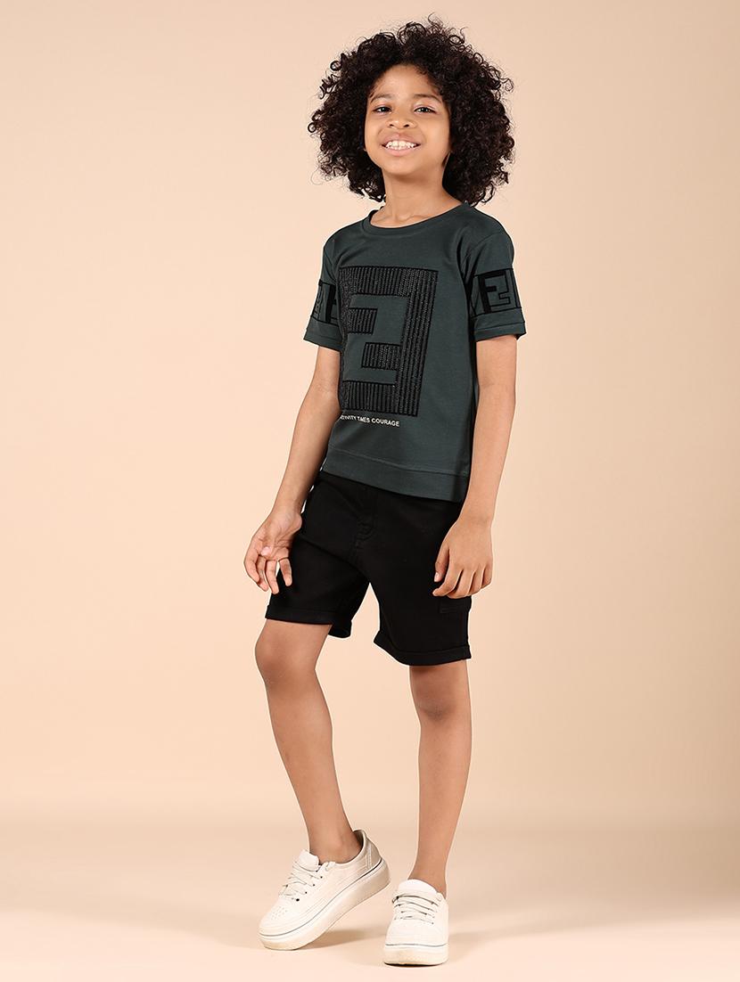 boys printed t-shirt and shorts co-ord set - 21874452 - Standard Image - 6