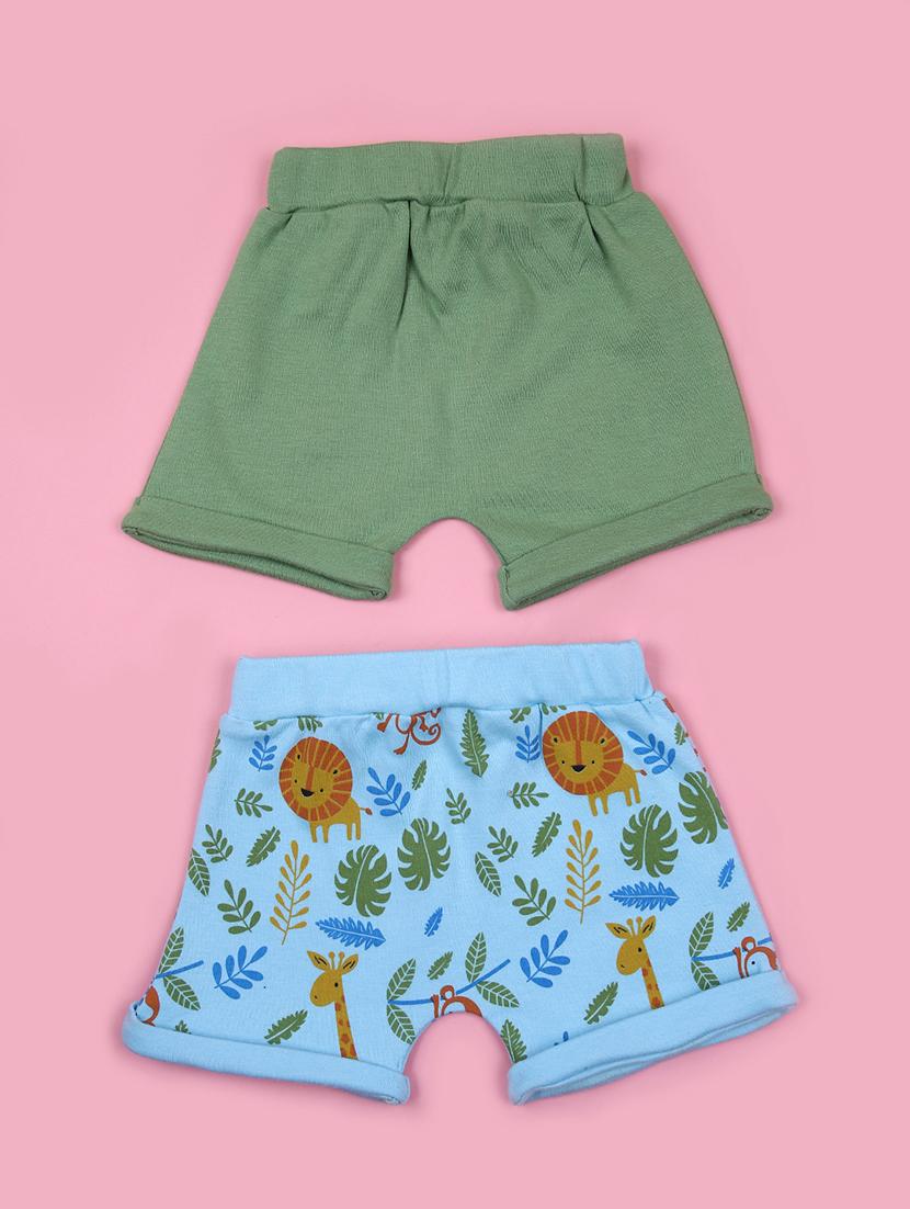 kids pack of 2 printed mid rise shorts  - 21874463 -  Standard Image - 1