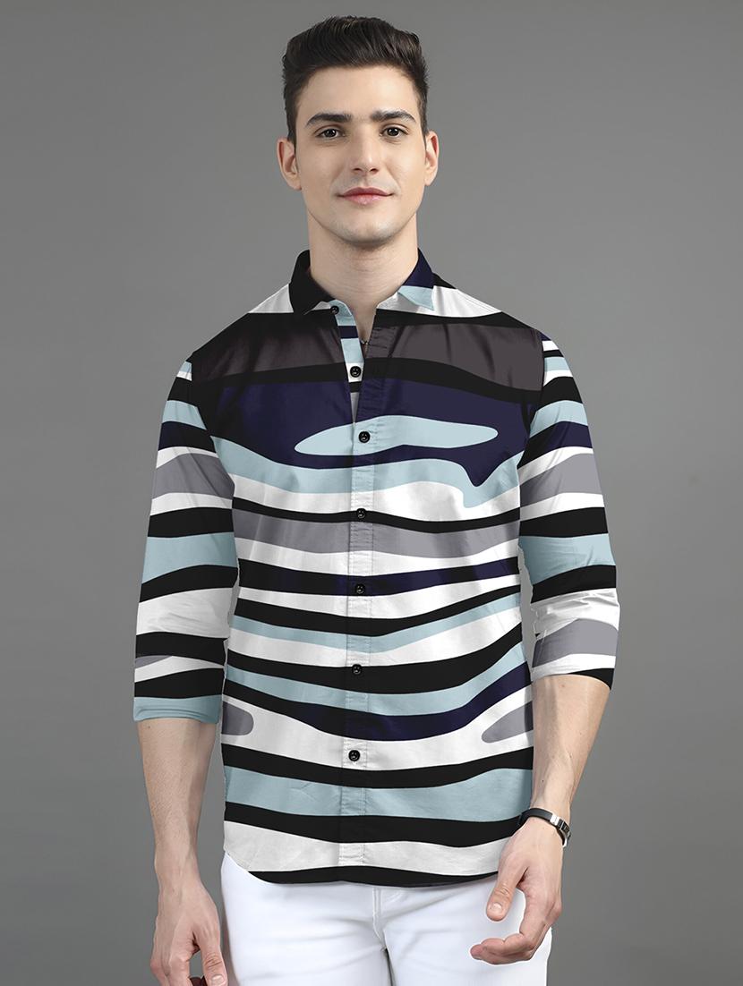 men printed long sleeves casual shirt - 21874534 - Zoom Image - 0