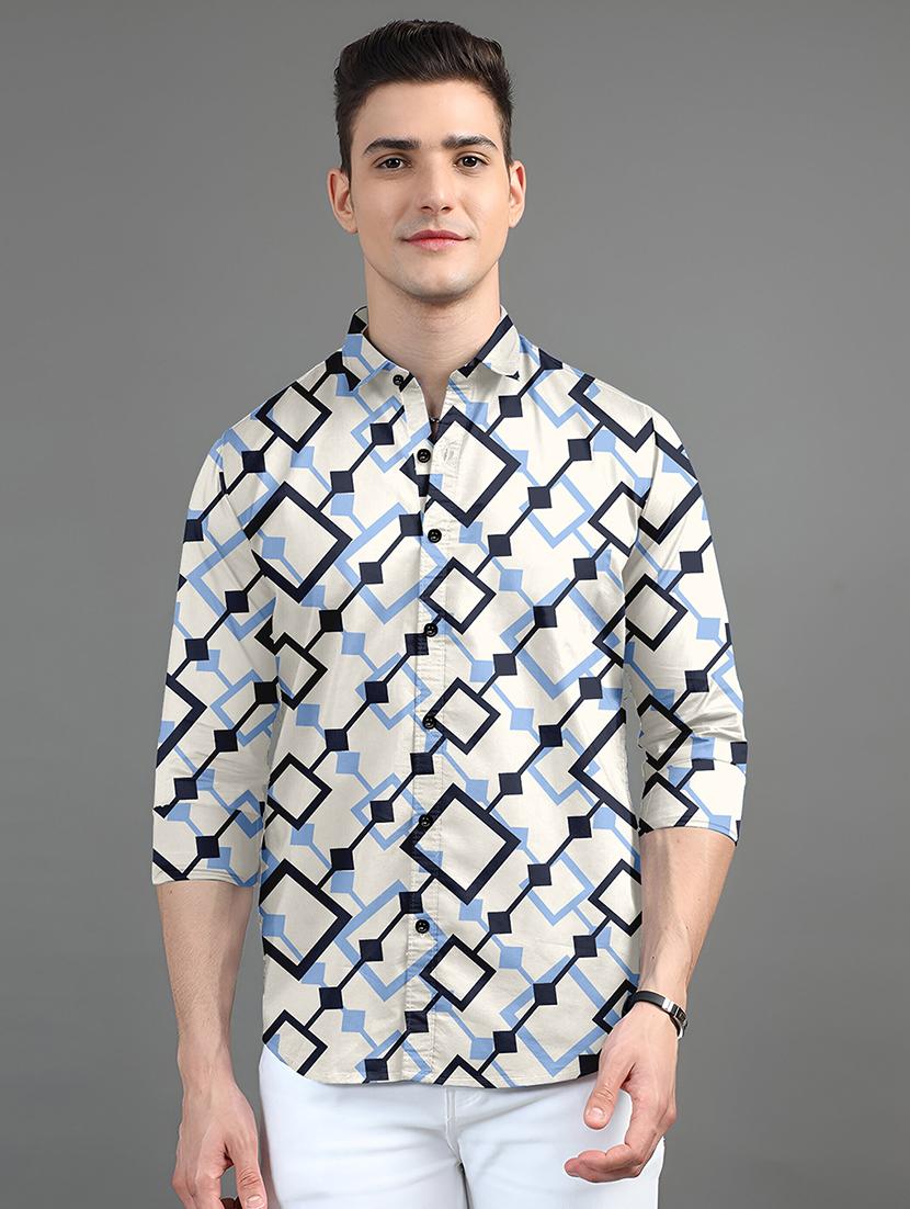 men printed long sleeves casual shirt - 21874539 - Zoom Image - 0