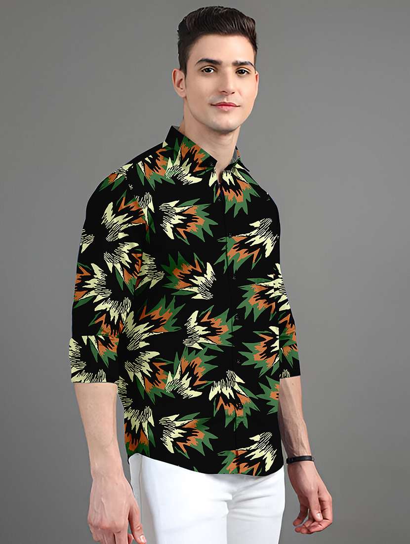 men printed long sleeves casual shirt - 21874542 -  Standard Image - 1