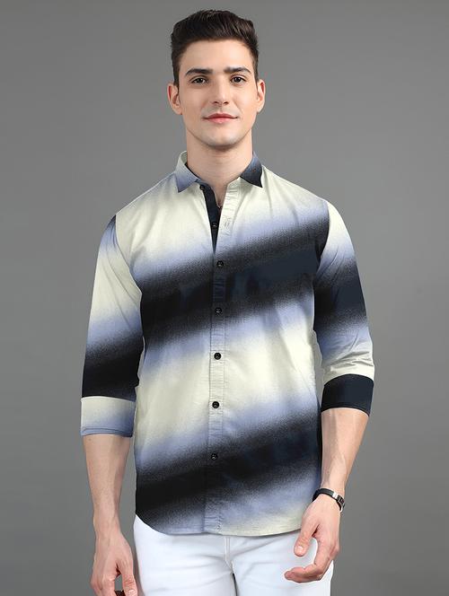 men printed long sleeves casual shirt - 21874549 - Standard Image - 0