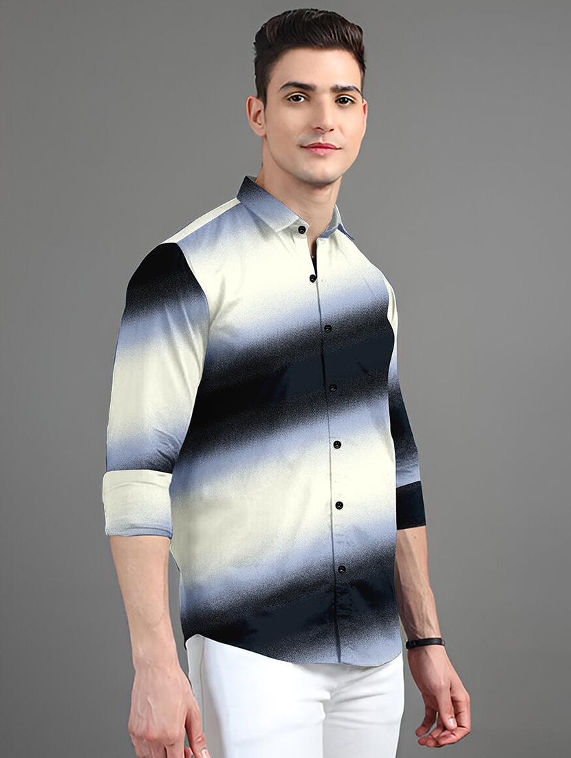 men printed long sleeves casual shirt - 21874549 -  Standard Image - 1