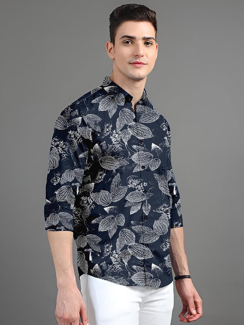 men printed long sleeves casual shirt - 21874554 - Standard Image - 1
