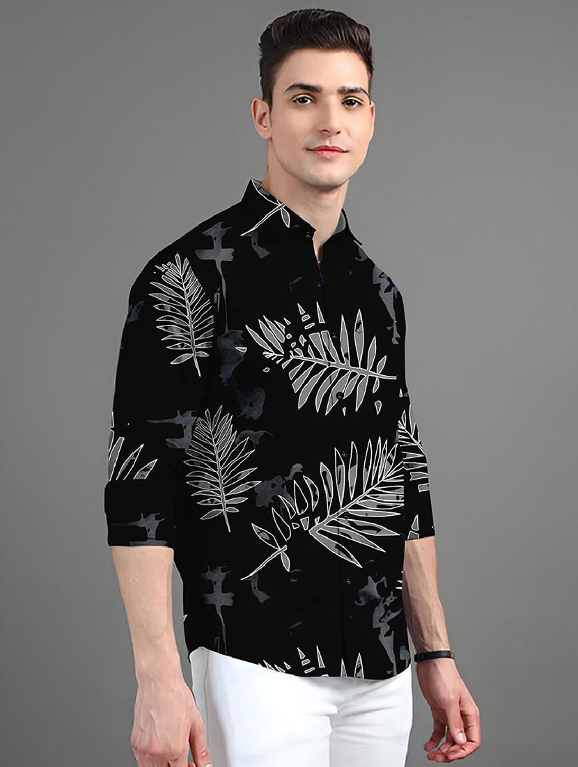 men printed long sleeves casual shirt - 21874555 - Standard Image - 1