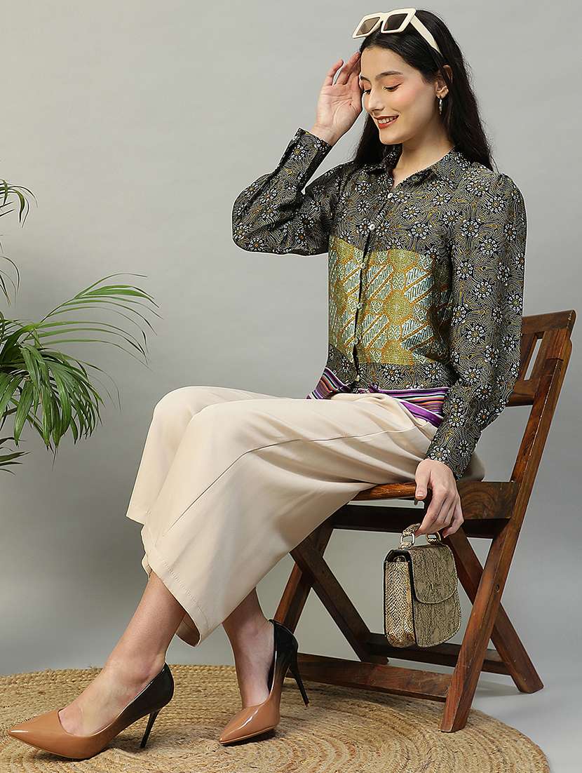 women printed long sleeves regular shirt - 21874615 -  Standard Image - 4