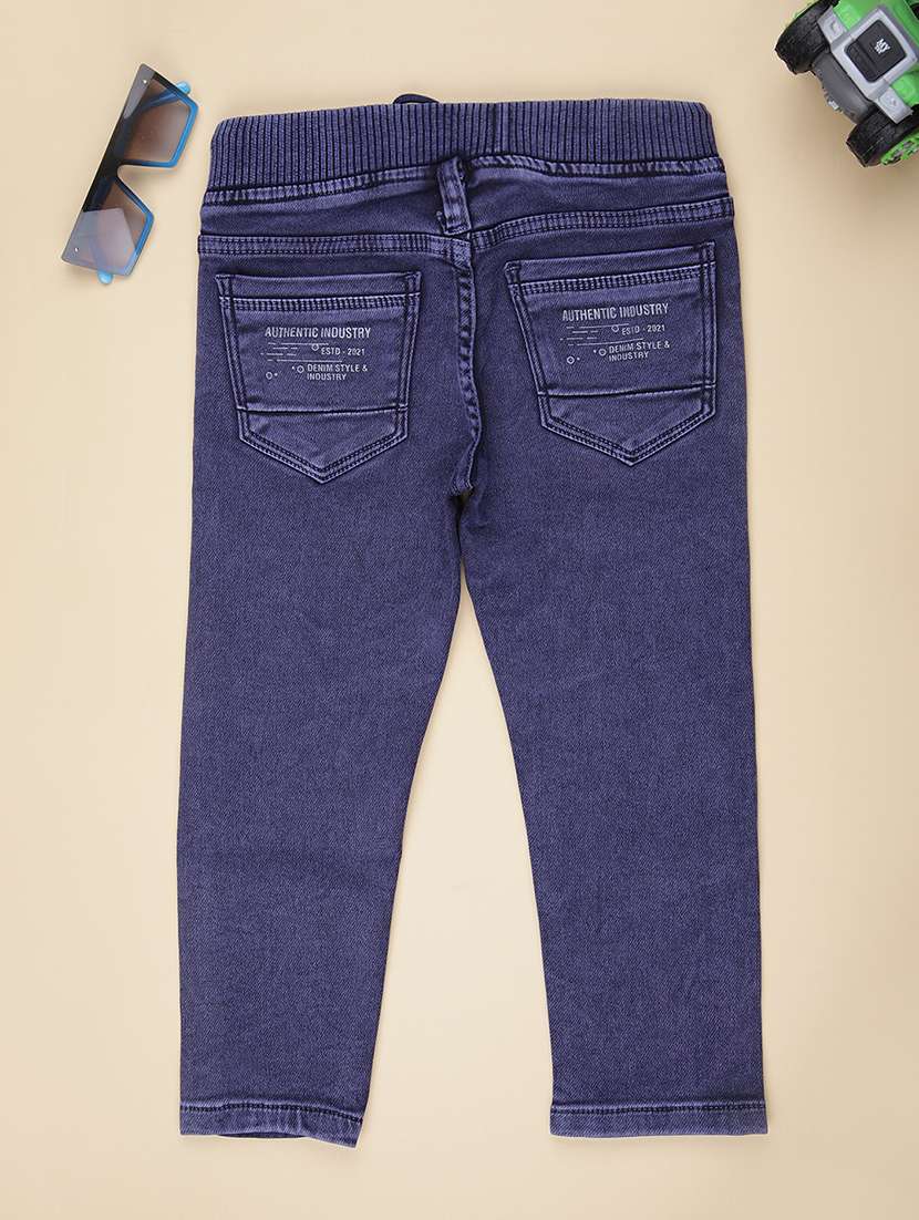 boys solid mid rise slim fit jean - 21874681 - Standard Image - 1