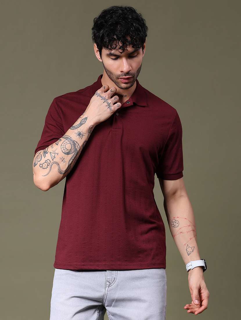 men solid short sleeve regular fit polo t-shirt - 21874697 -  Standard Image - 1