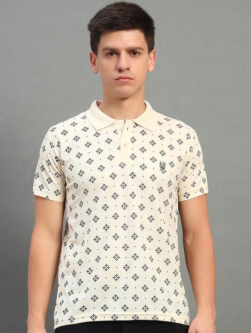 men printed short sleeve regular fit polo t-shirt - 21874742 - Standard Image - 0