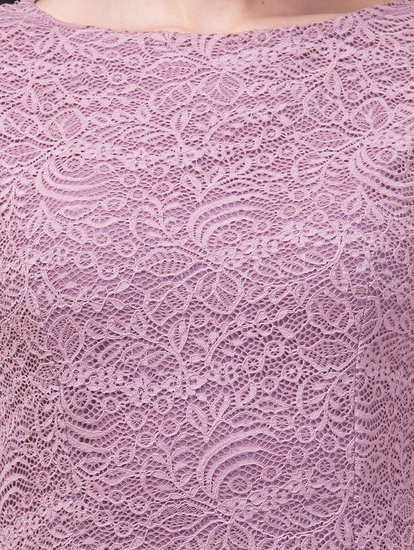 women three quarter sleeves laced bodycon dress - 21874771 -  Standard Image - 4