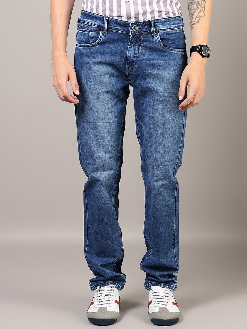 men solid mid rise relaxed fit jean