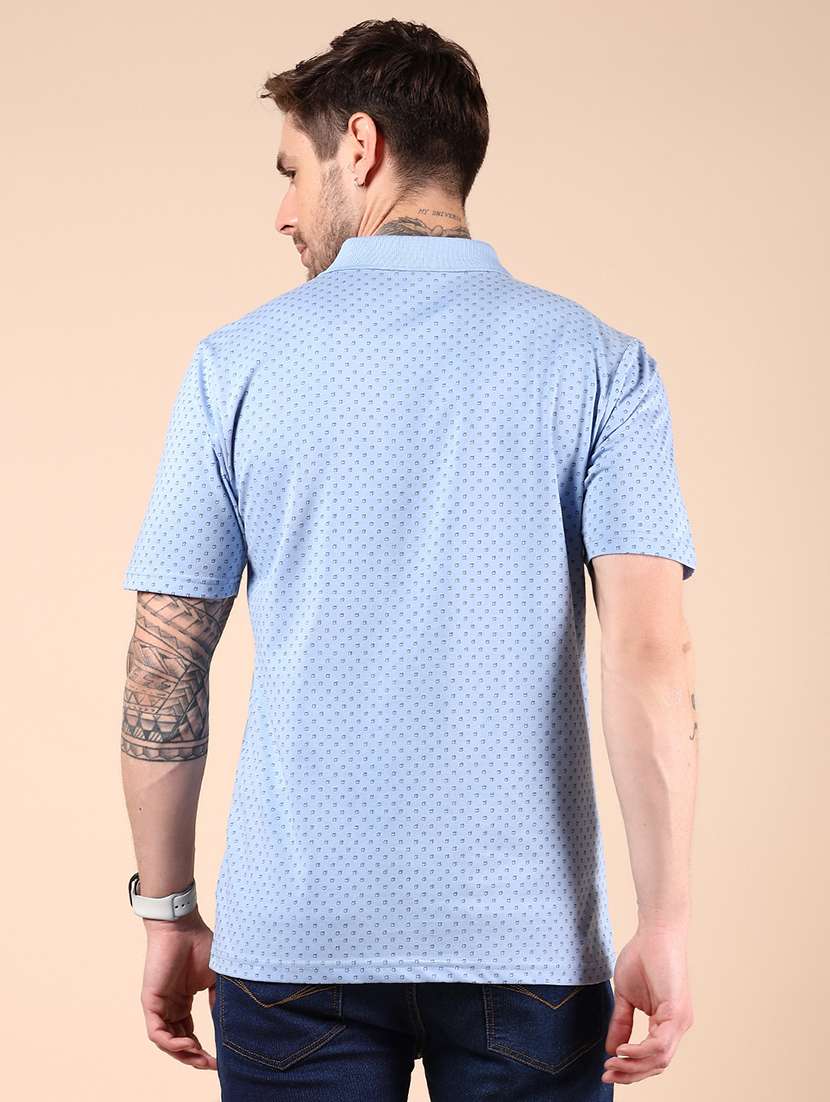blue cotton all over print tshirt - 21878913 -  Standard Image - 1