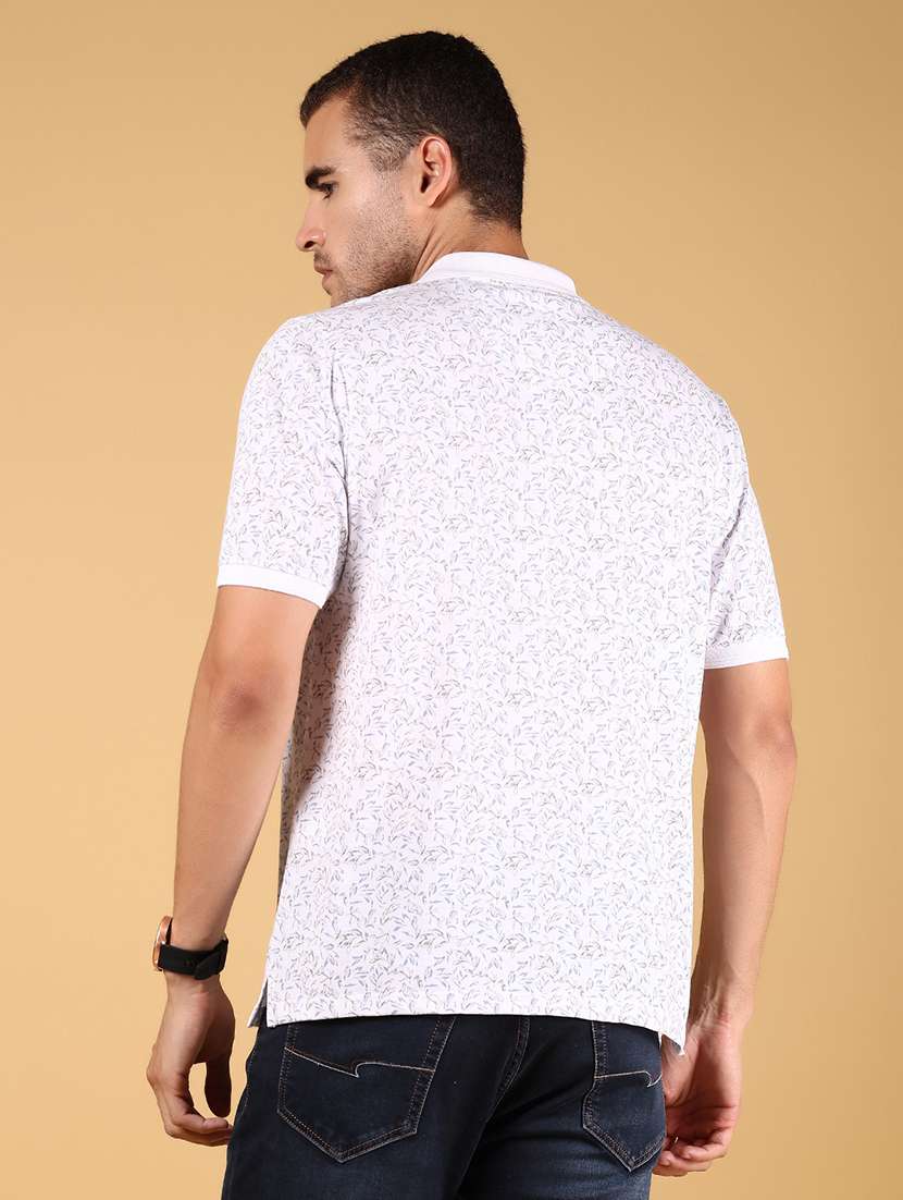 men printed short sleeve regular fit polo t-shirt - 21879176 -  Standard Image - 1