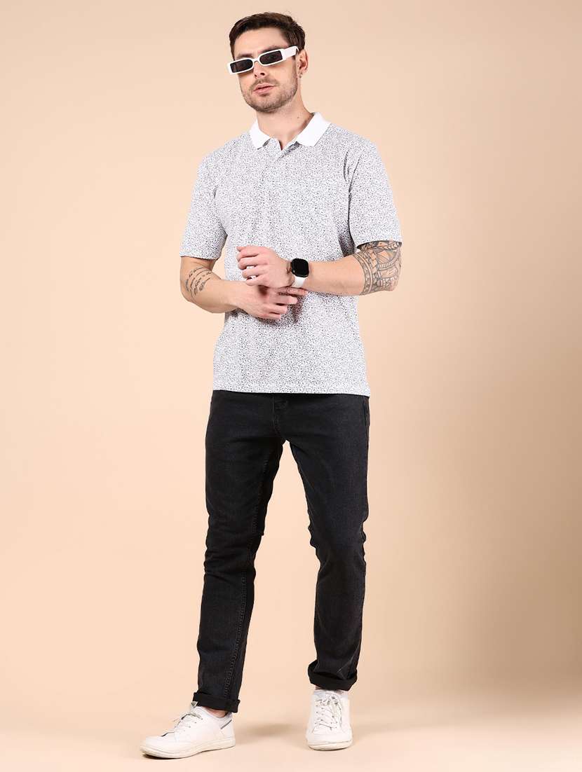 men printed short sleeve regular fit polo t-shirt - 21879178 - Standard Image - 4