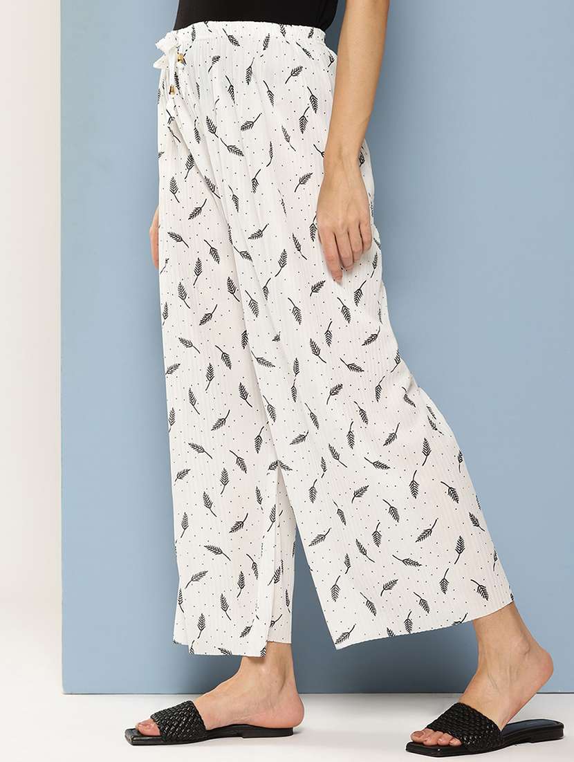 women printed high rise palazzo  - 21879328 -  Standard Image - 1