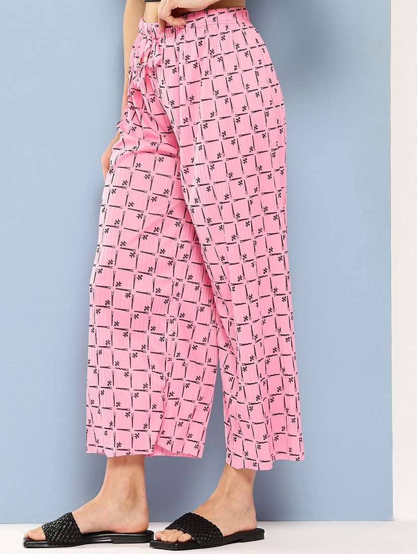women printed high rise palazzo  - 21879339 -  Standard Image - 1