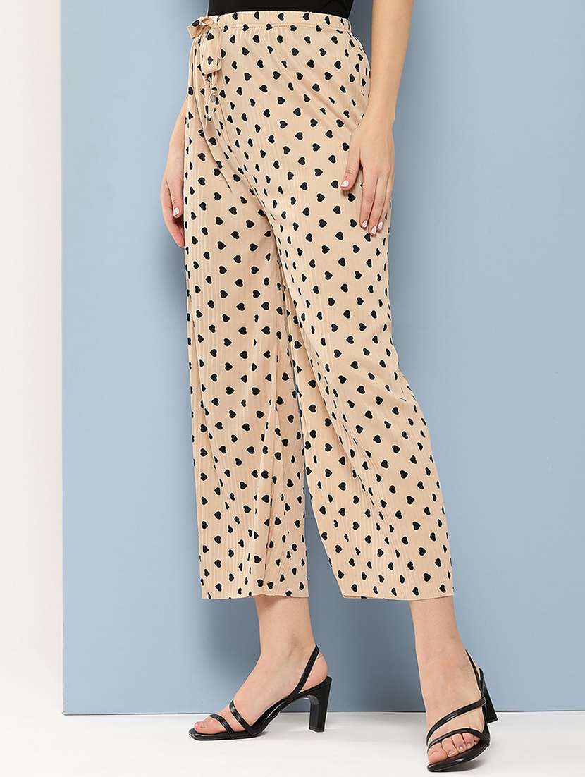 women printed high rise palazzo  - 21879340 -  Standard Image - 1