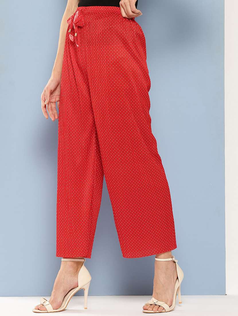 women polka doted high rise palazzo  - 21879356 -  Standard Image - 1