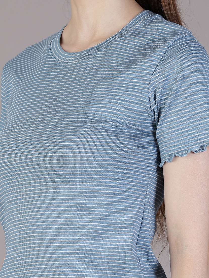 women striped short sleeve t-shirt - 21880795 - Standard Image - 4