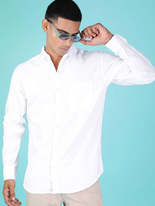 men solid long sleeve regular fit shirt - 21880810 -  Standard Image - 0