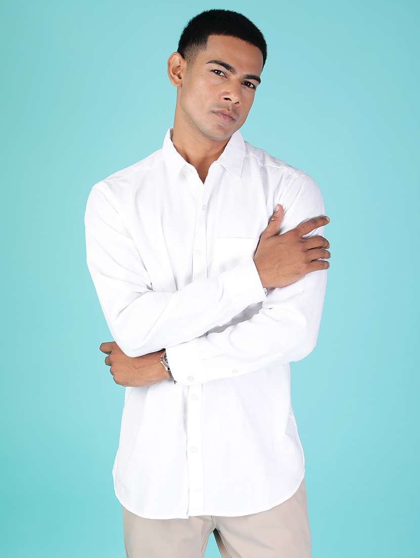 men solid long sleeve regular fit shirt - 21880810 -  Standard Image - 1