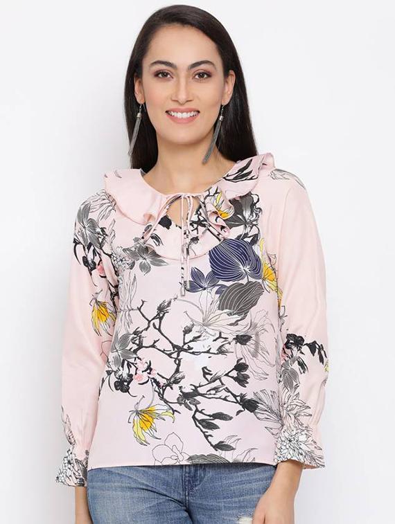 women printed tie up neck regular top - 21880866 - Zoom Image - 0