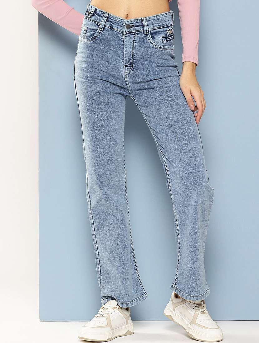 women solid mid rise bootcut jean - 21880988 - Zoom Image - 0