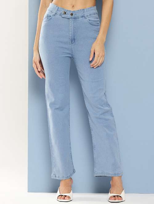 women solid high rise bootcut jean - 21880998 -  Standard Image - 0